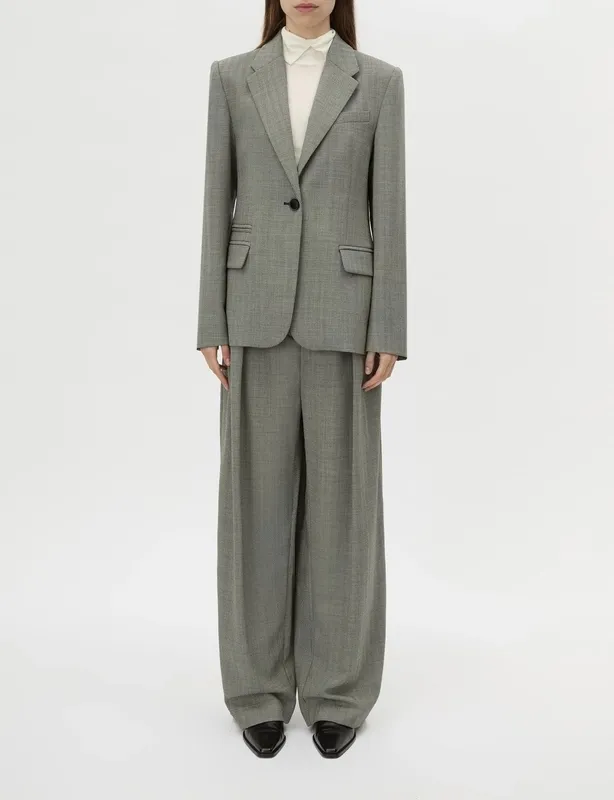Charcoal Herringbone Blazer