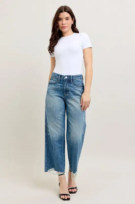 Crop Wide Leg Jeans