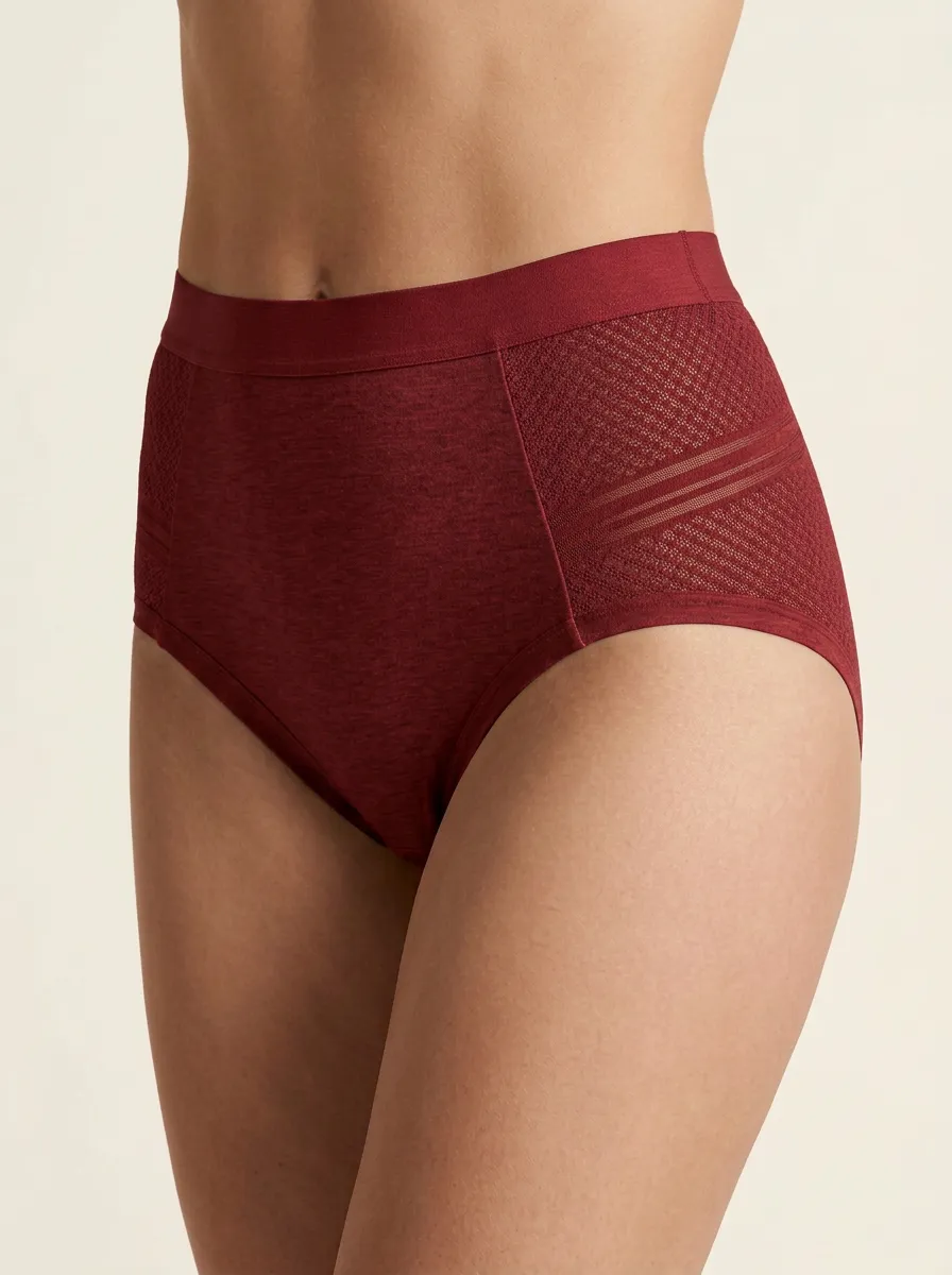 Women's High-Waisted Lace-Trim Panties