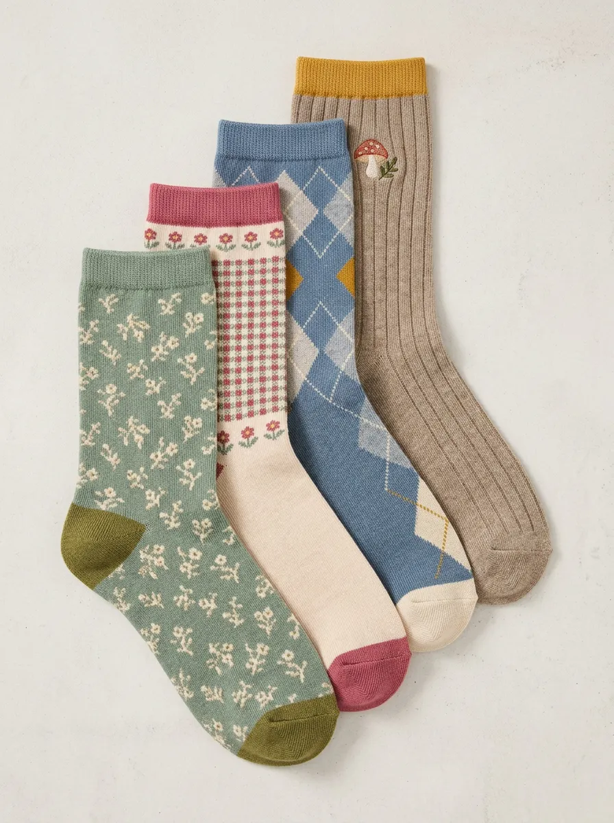 Women's Fresh Four Pair Socks