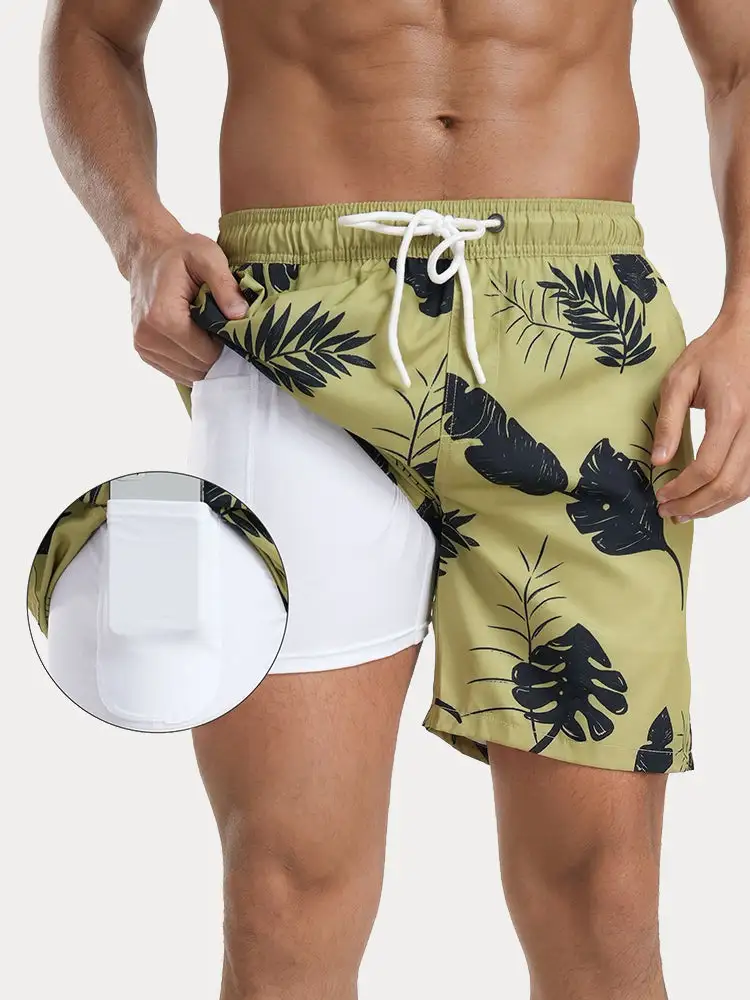 Printed Swim Trunks