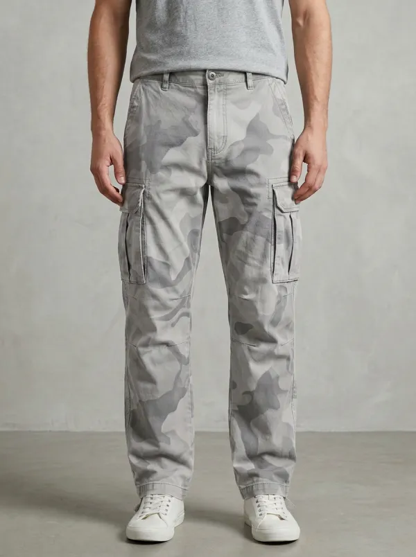 Men's Camouflage Knee Panel Cargo Pants