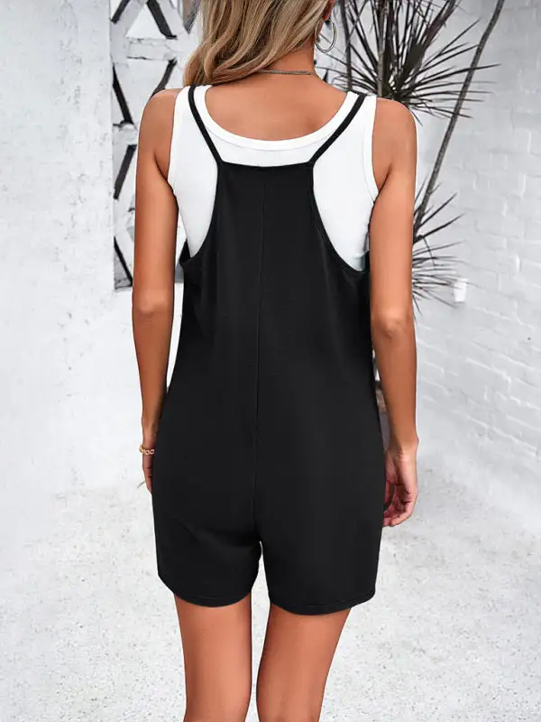 Clean Spaghetti Strap Jumpsuits Jumpsuit Accessory