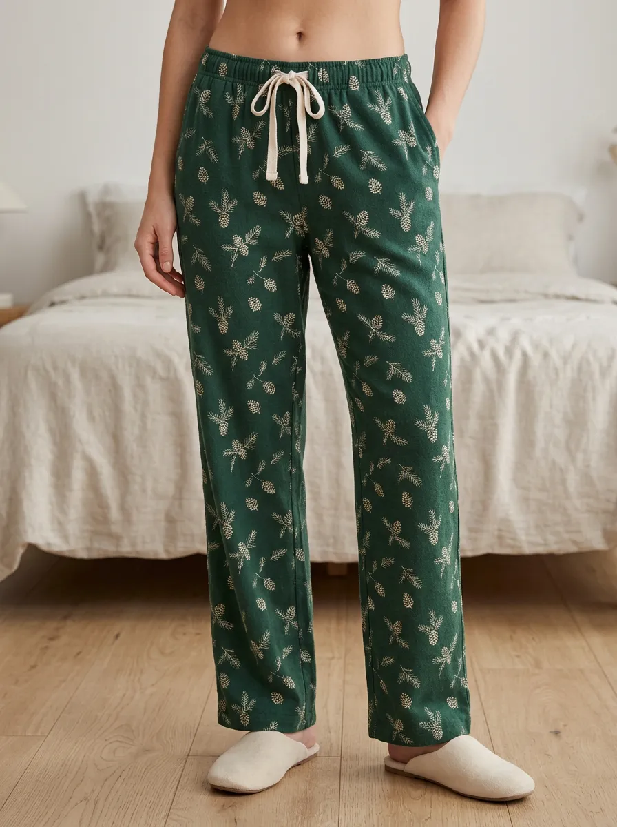 Easygoing Printed Straight Leg Sleep Pants