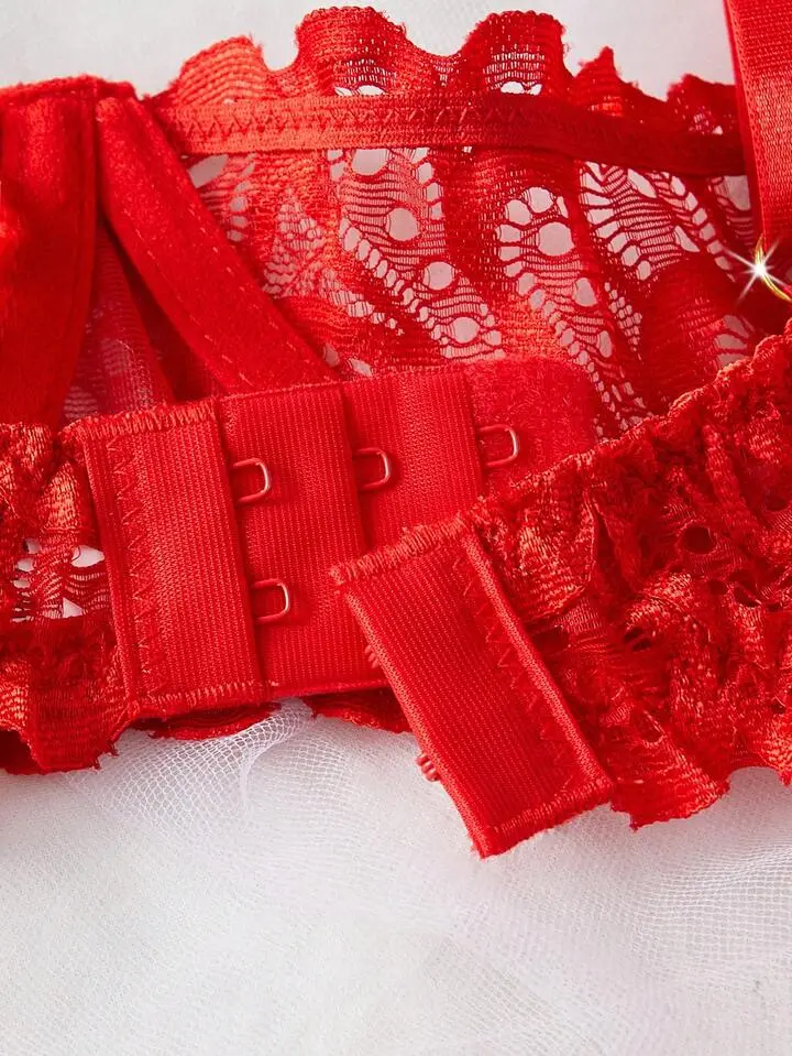 Refined Lace Sheer Bra And Panty Set