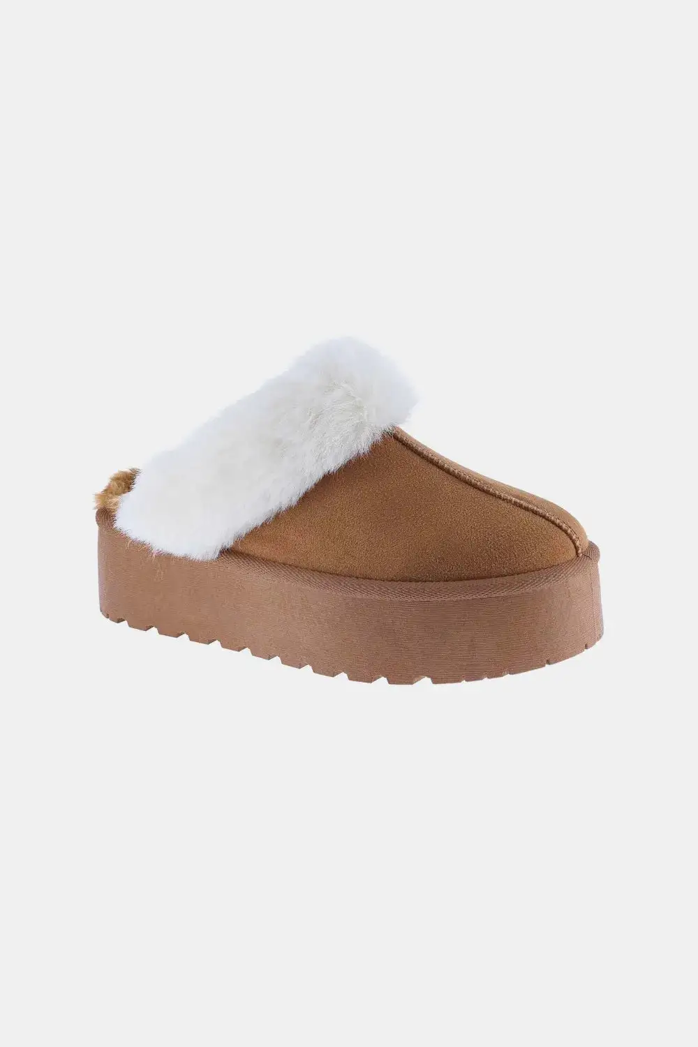 Fur Trim Casual Slippers