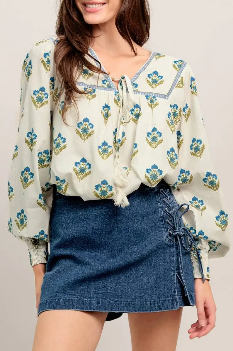 Floral Women's Blouse Top