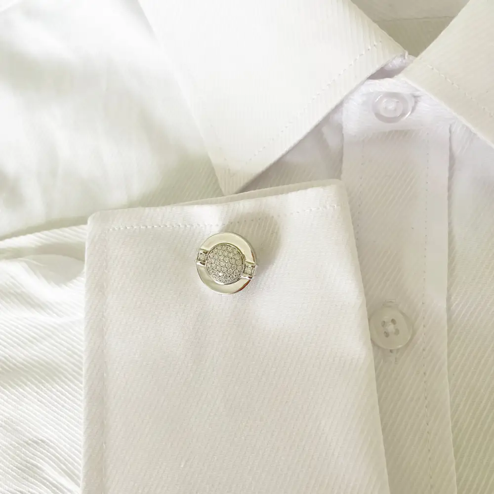 Graceful Classic Diamond Cufflinks