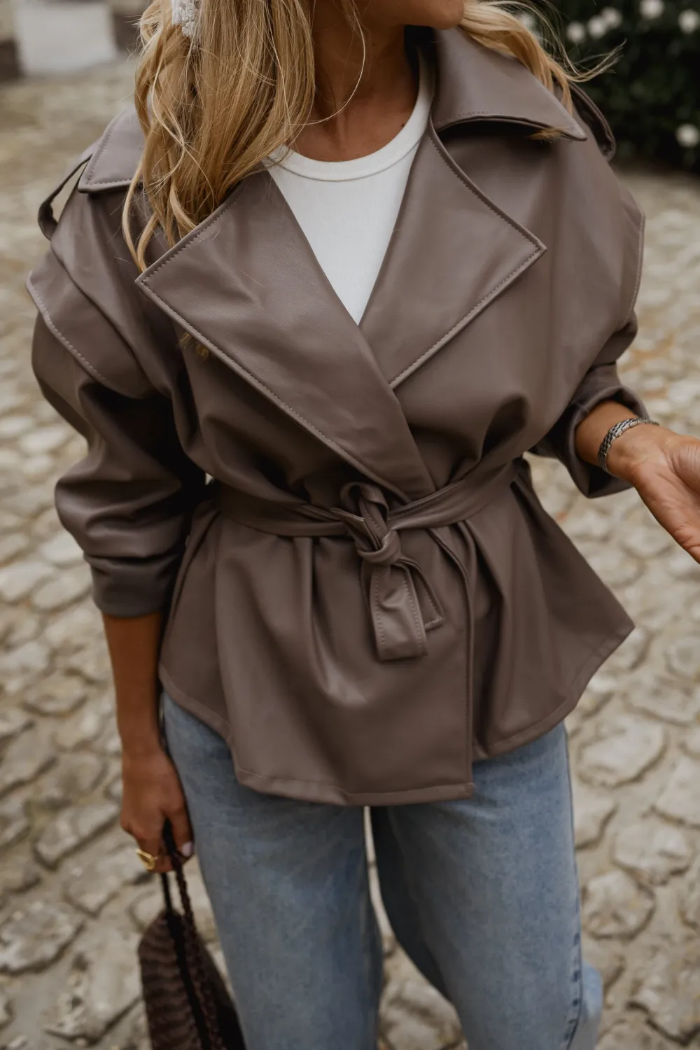 Leather Look Casual Jacket