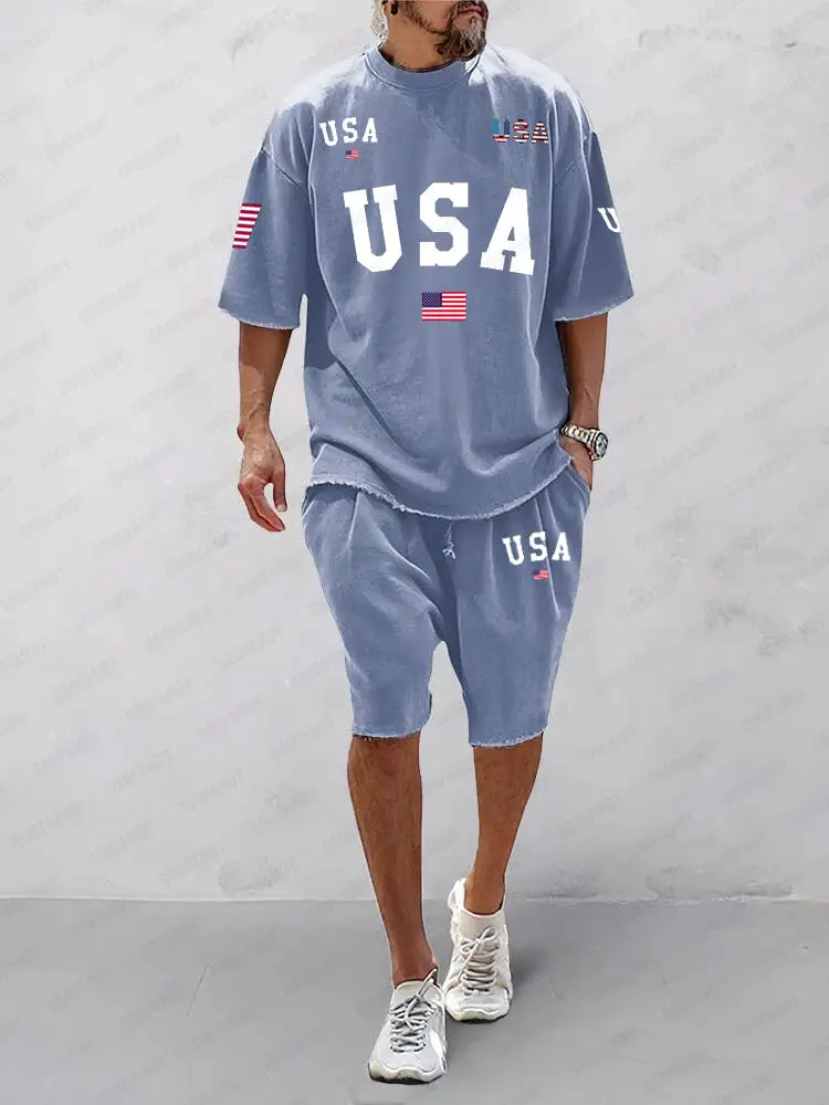 Casual Ethnic Print Sports Set