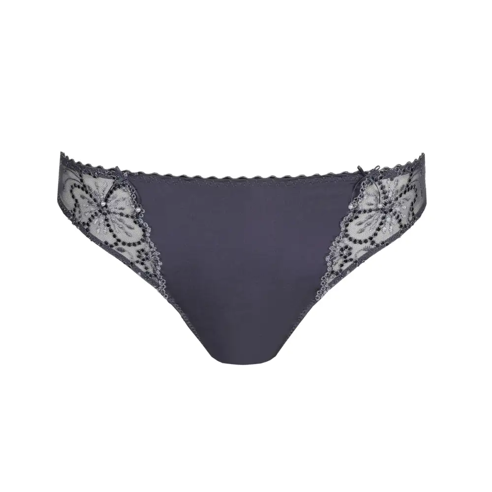 Women's Full Coverage Elastic Waistband Cotton Gusset Floral Embroidery Cotton Shimmer Detail Soft Fabric Stretch Fit Bikini Panty