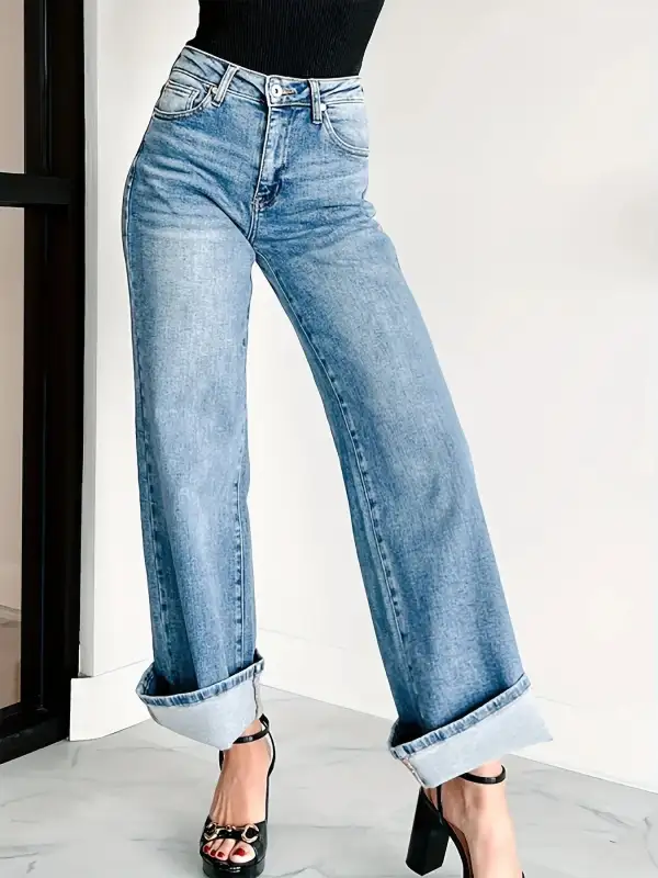Structured Knit Denim Jeans