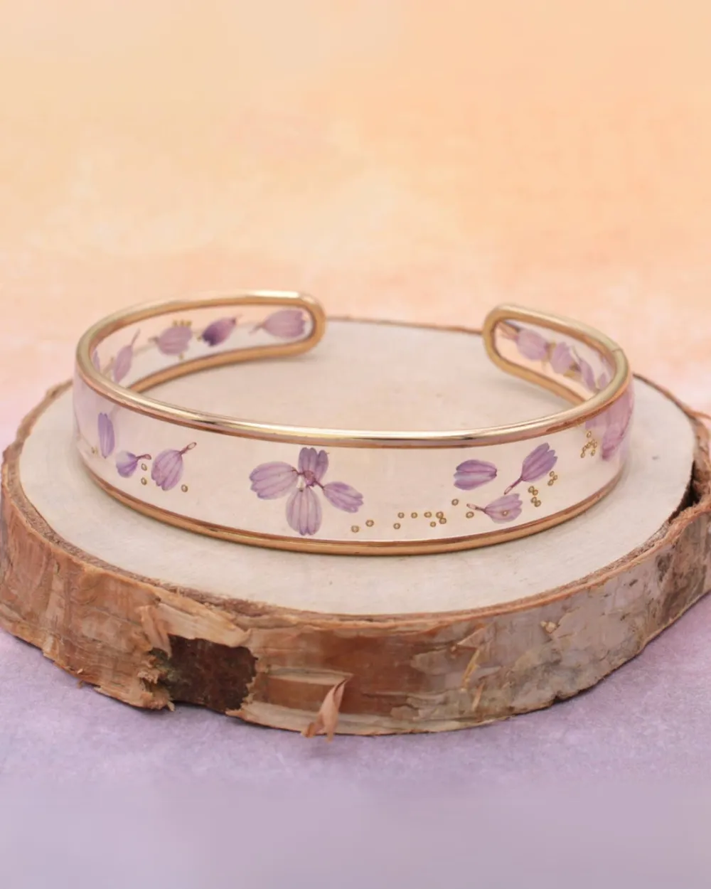 Floral Statement Crystal Cuff Bracelet