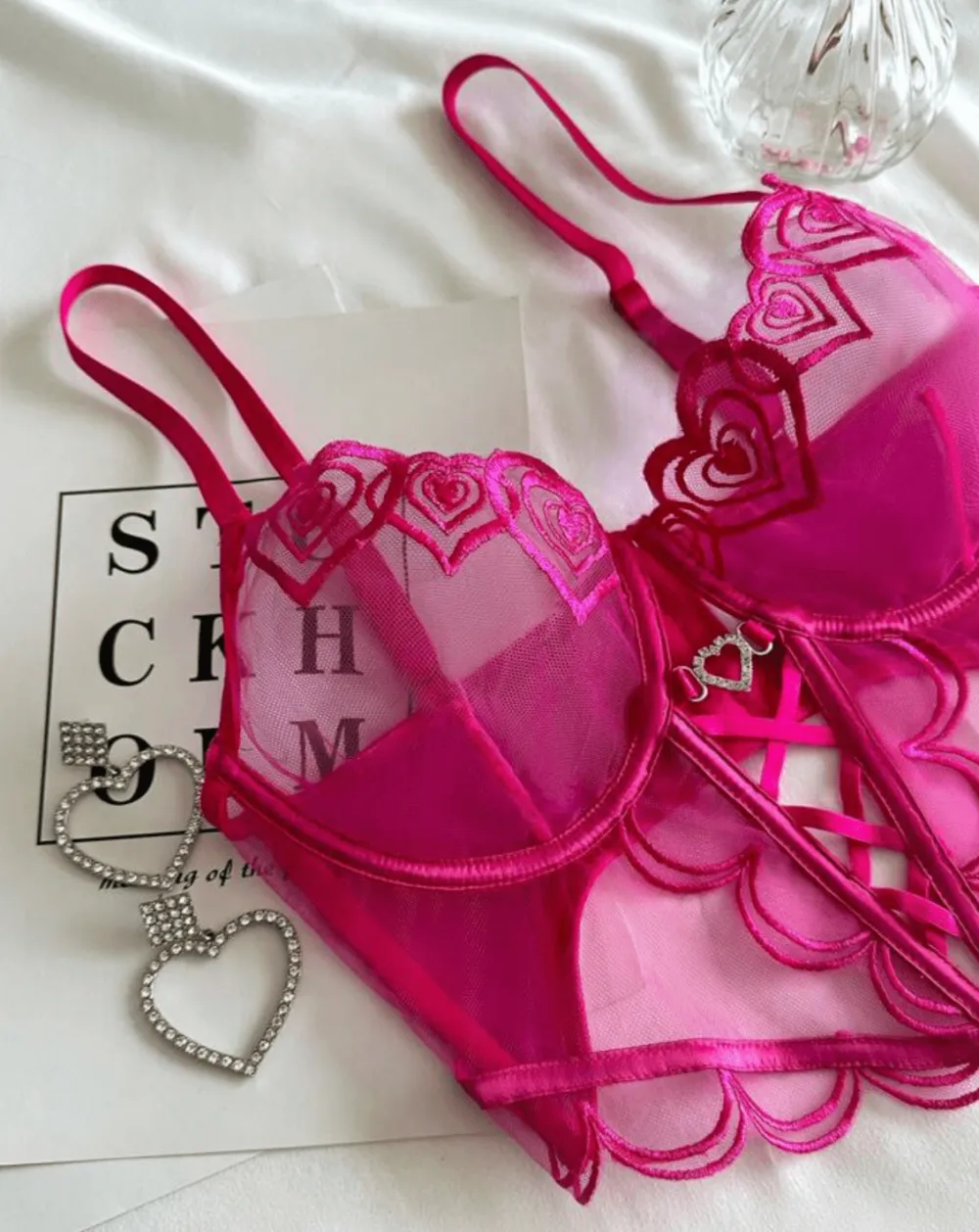 Heart Corset Lingerie Set