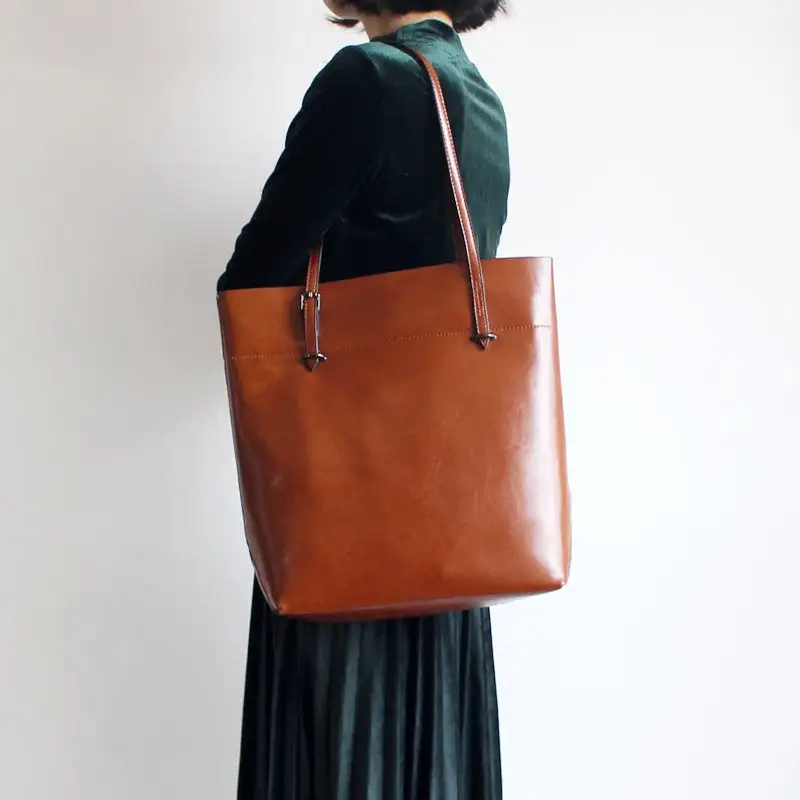 Cowhide Leather Everyday Tote Bag