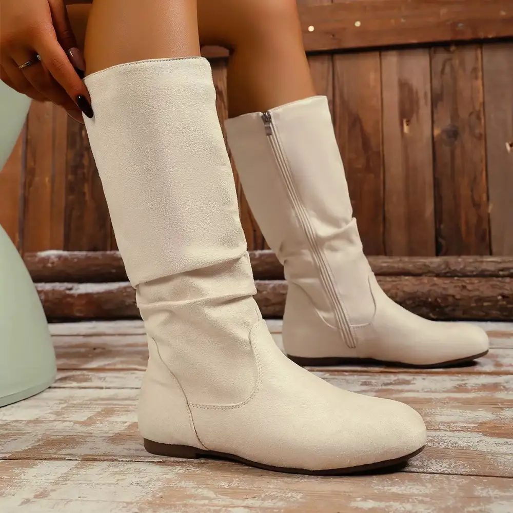 Classic Round Toe Side Zip Boots