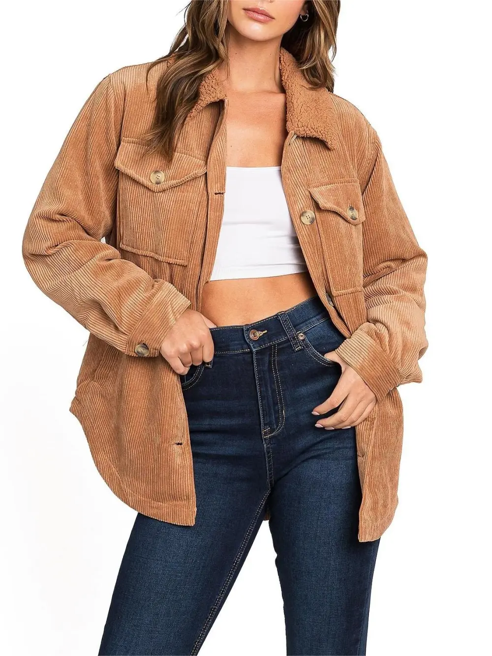 Casual Corduroy Shaket