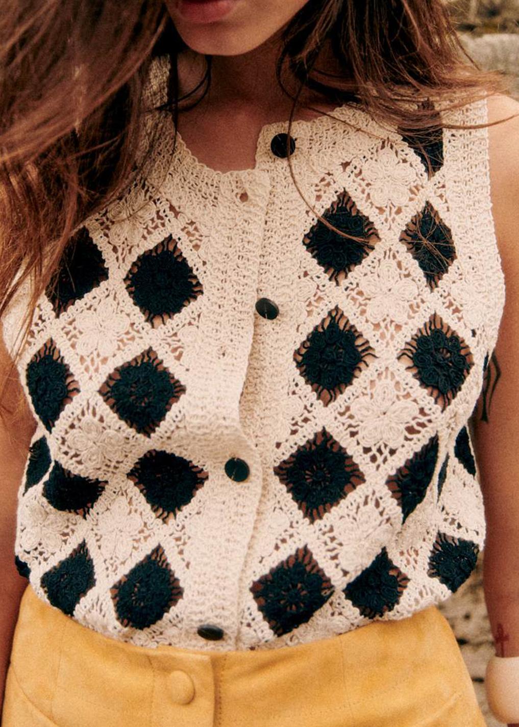 Two Tone Sleeveless Shirt