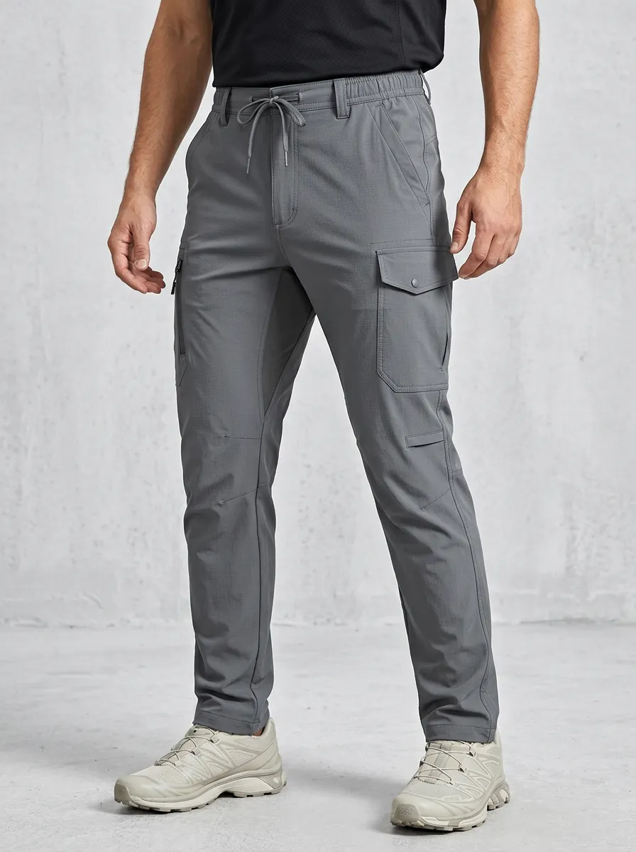 Men's Multi-Pocket Quick-Dry Active Drawstring Cargo Pants