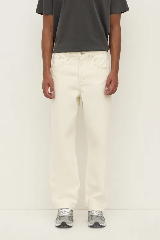 Ecru Relaxed Fit Jeans