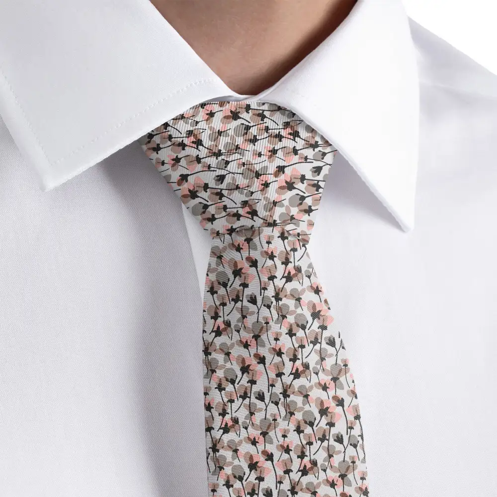 Distinctive Floral Composition Necktie