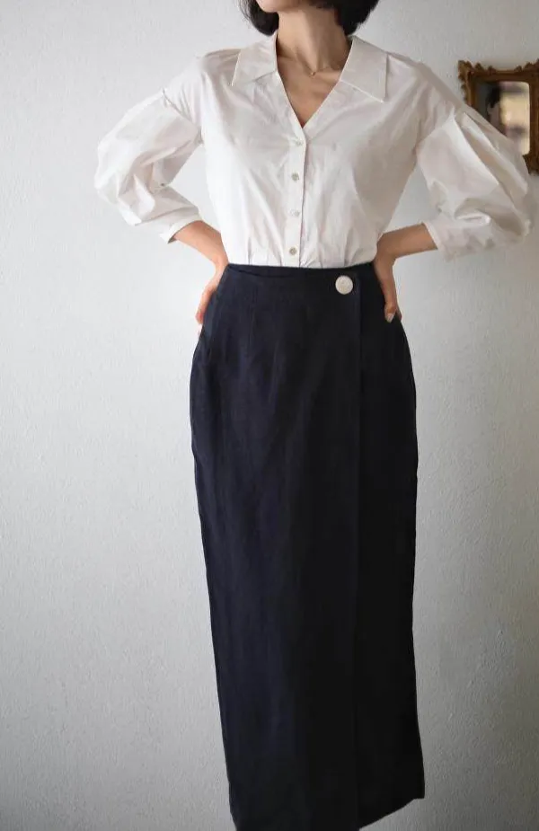 Versatile Promenade Everyday Casual Linen Skirt