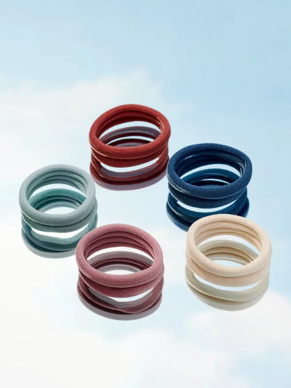 Mixed-Color Hair Scrunchie Set