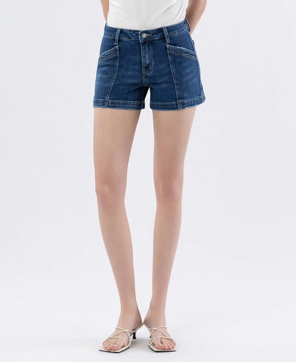 High Rise Utility Tailored Shorts