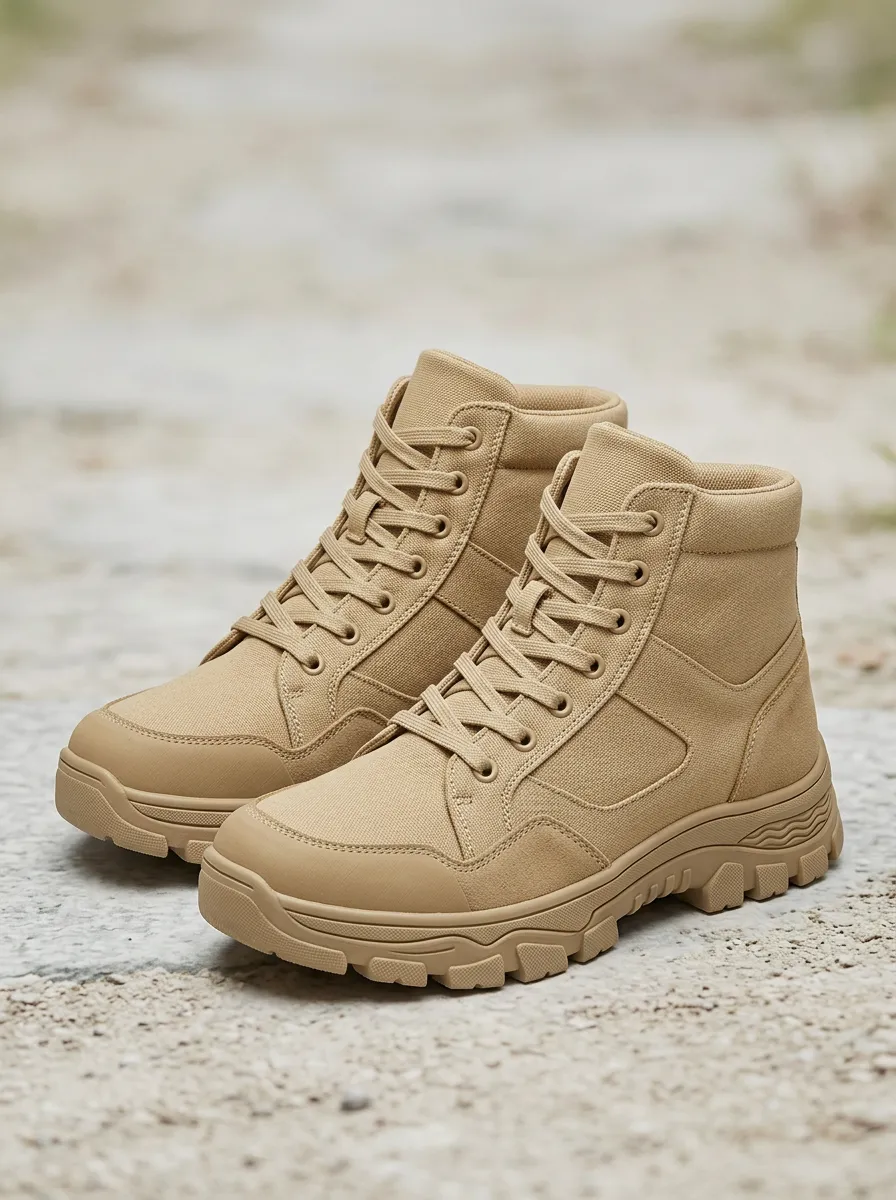 Utility Canvas Hiking Boots