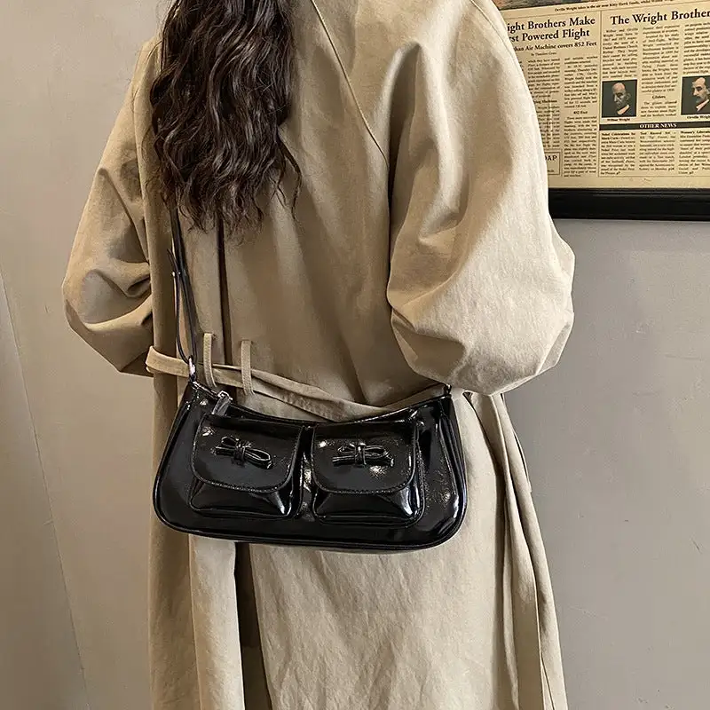 Leather Baguette Bag