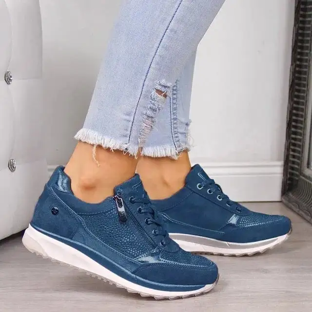  Orthopedic Zip Up Lace Sneakers Apparel