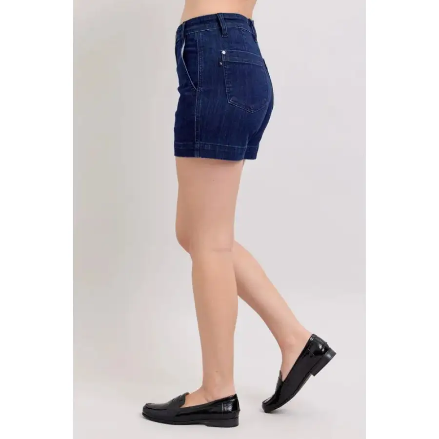 Full Size High Waist Denim Shorts Plus Size