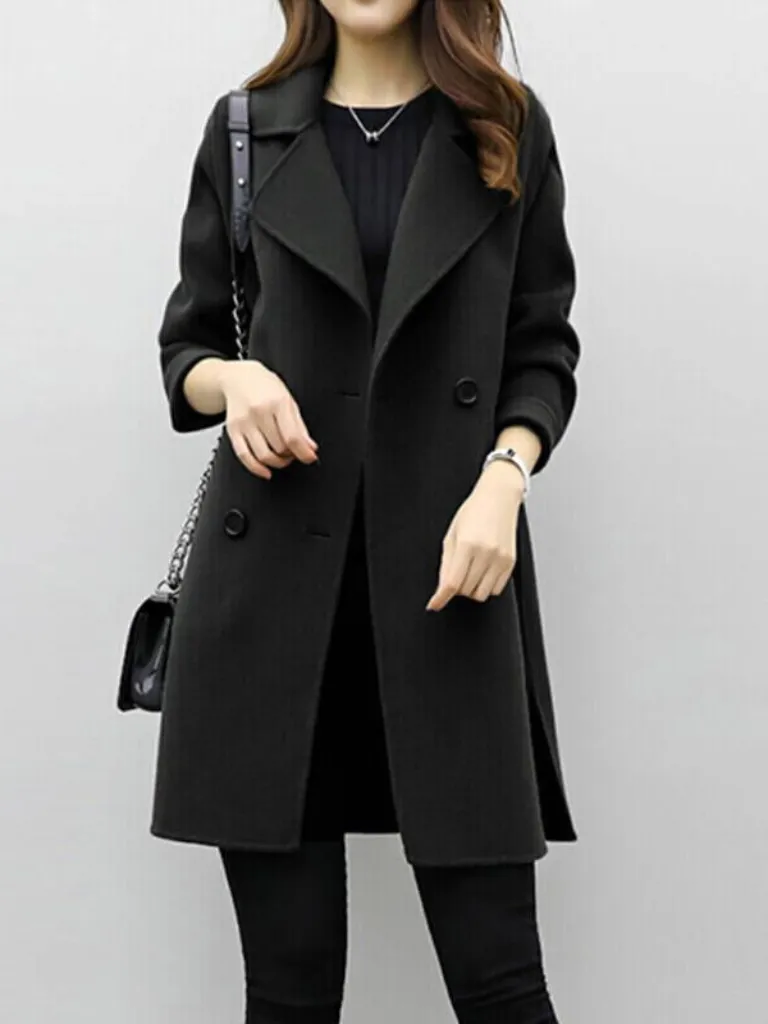 Double-Breasted Longline Coat