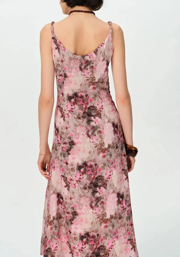 Floral Silk Maxi Slip Dress