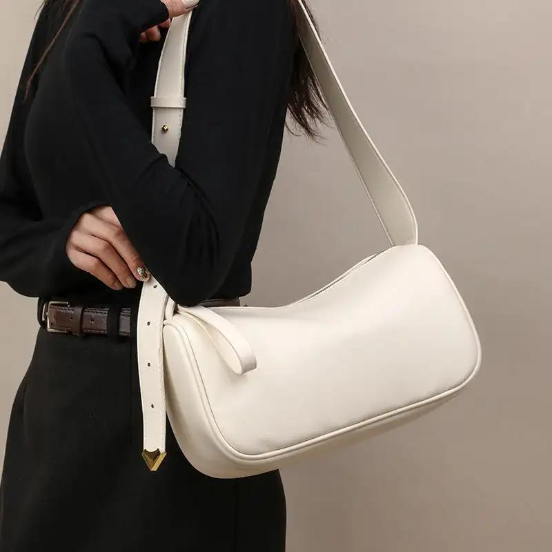 Soft Leather Baguette Bag