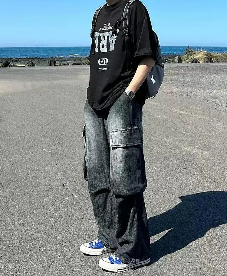 Gradient Faded Cargo Jeans