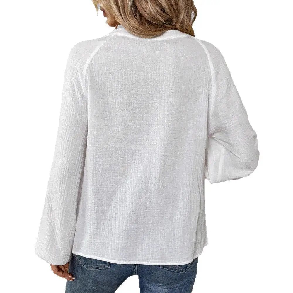 Artful Cotton Gauze Tunic Blouse