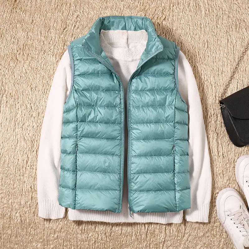 Women's Waterproof Vest With Duck Down and Jacket