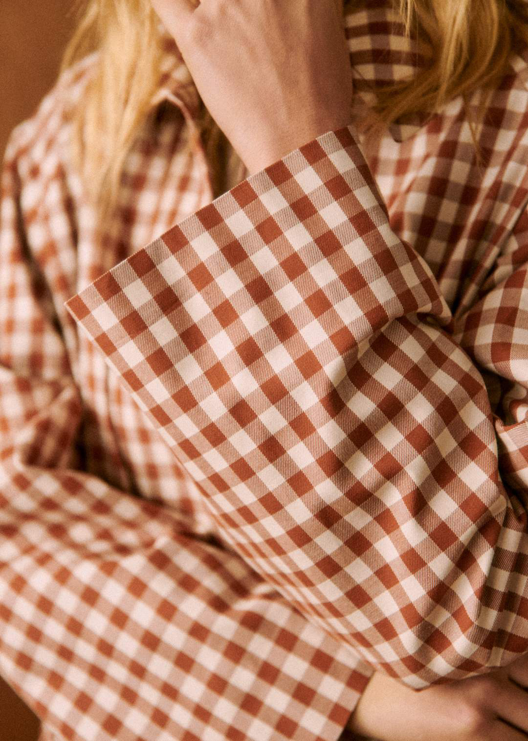 Brown Plaid Long Coat