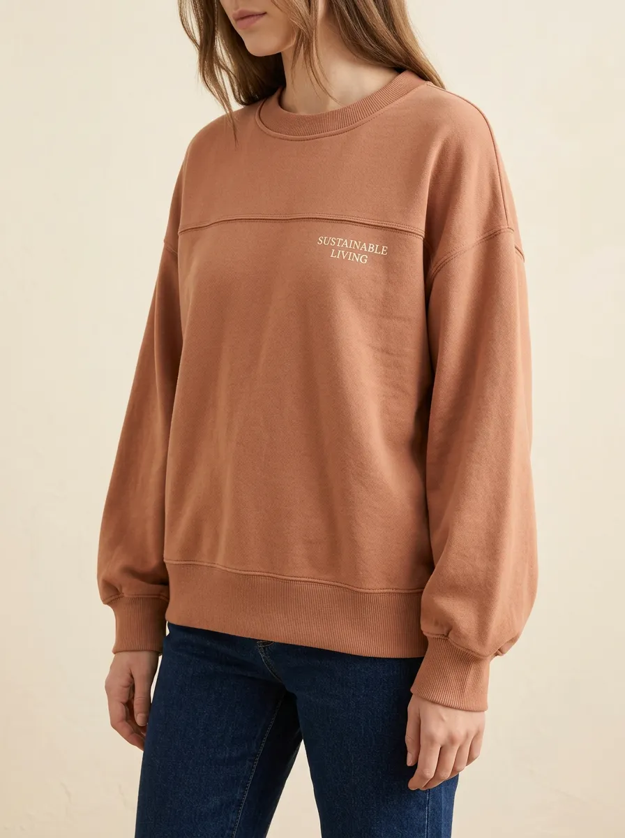 Women's Eco-Friendly Sustainable Living Printed Sweatshirt