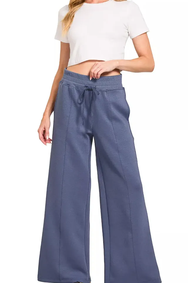 Refined Scuba Collared Pullover & Center Seam Pants Set