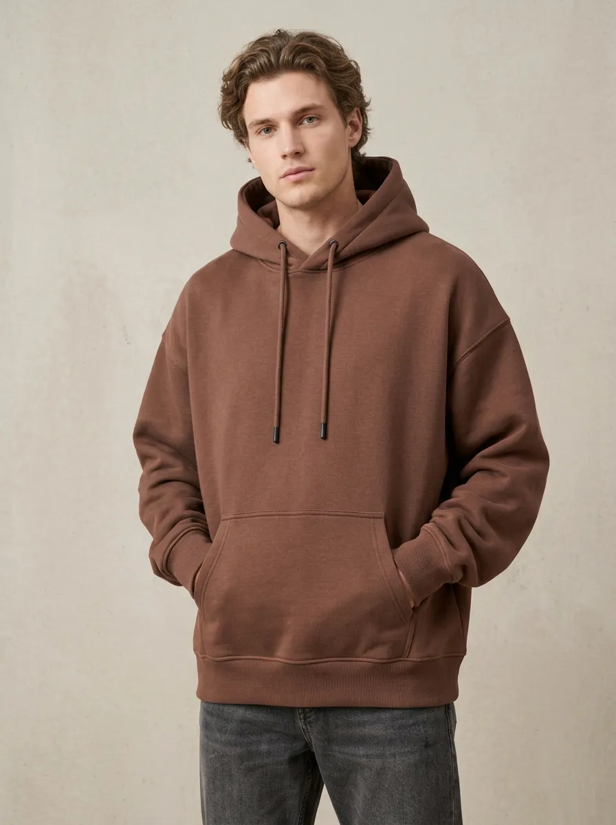 Flexible Leisure Plain Unisex Everyday Hoodie