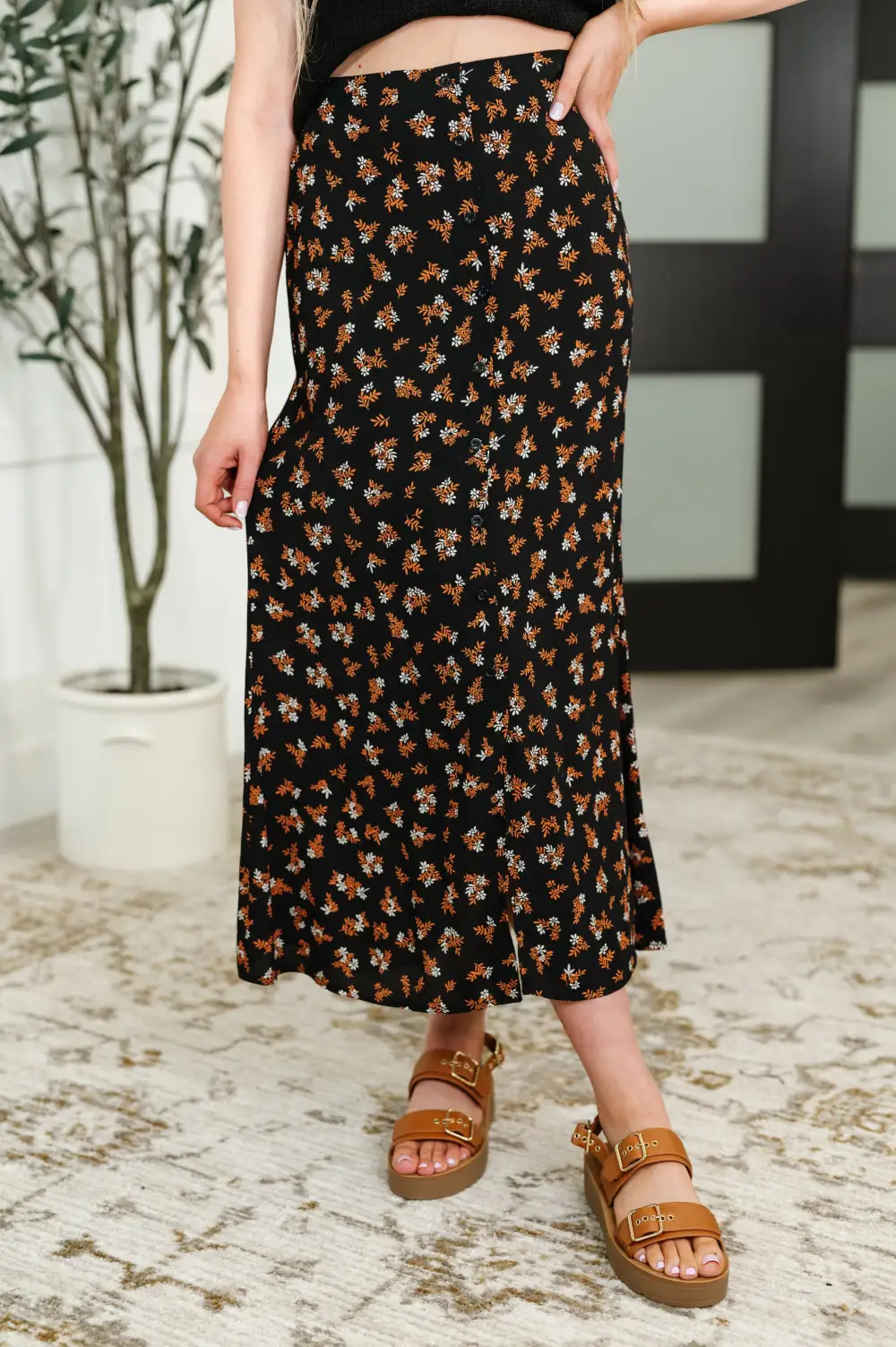 Crisp Kiss Midi Skirt