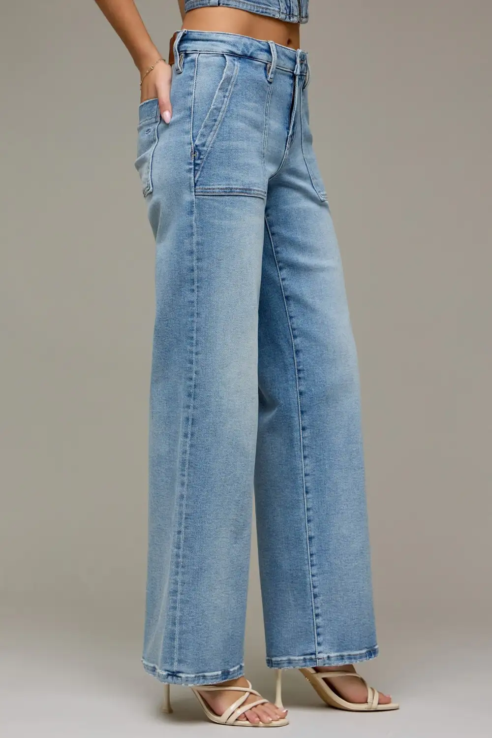 Women's Front-Pocket Relaxed Dad Jeans