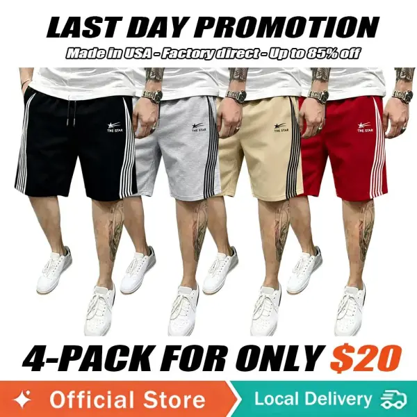 Men's Letter Graphic Track Short Streetwear