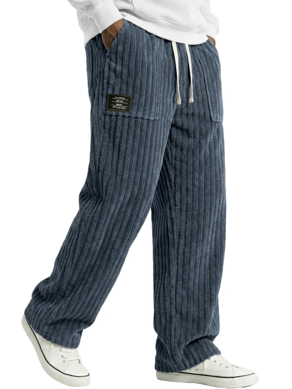 Corduroy Pocket Seamed Pants