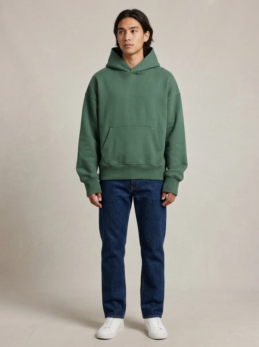 Simple Casual Pullover Unisex Hooded Sweatshirt