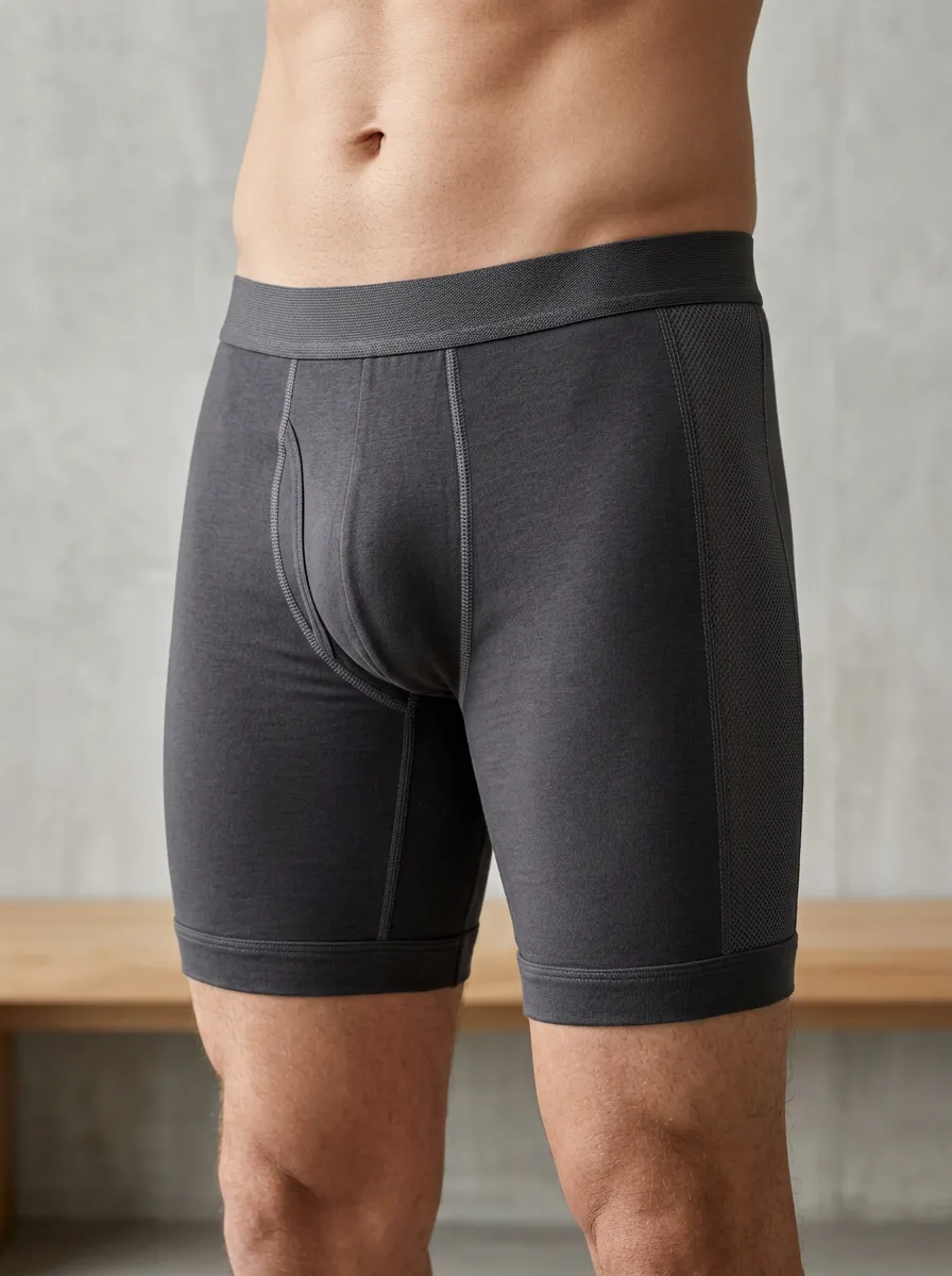 Dynamic Mesh-Panel Mesh Performance Look Men's Boxer Briefs