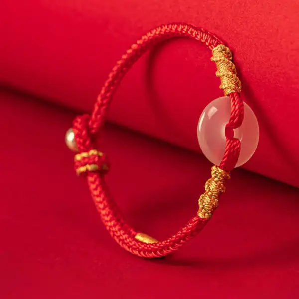 Chalcedony Buckle Connection Rope Knot Bracelet