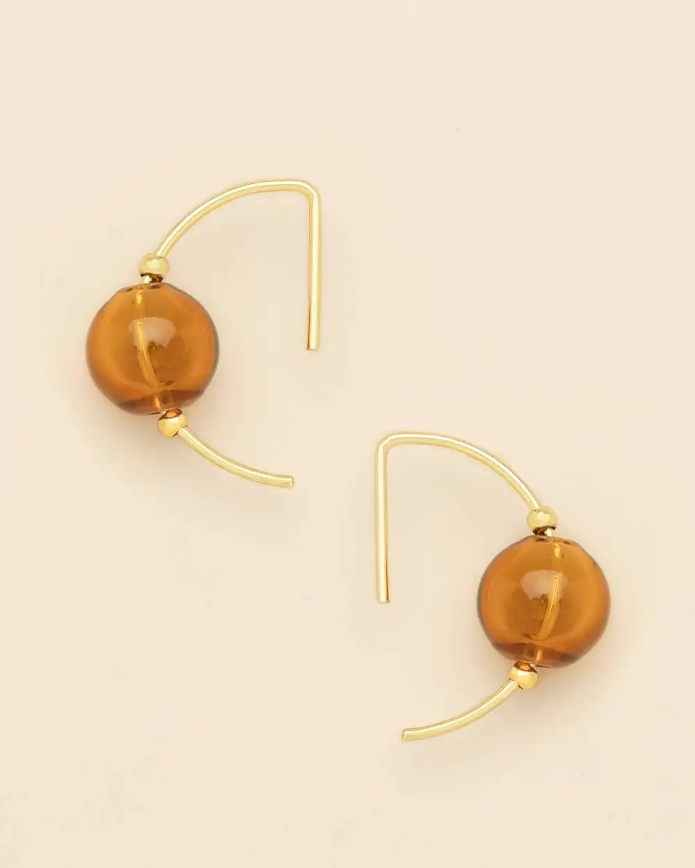 Glass Modern Hoop Earrings